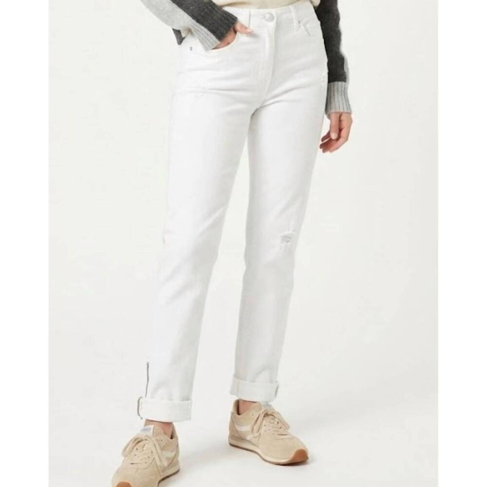 NEW MAC & ME relaxed fit girlfriend jeans in white